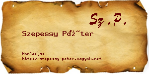 Szepessy Péter névjegykártya